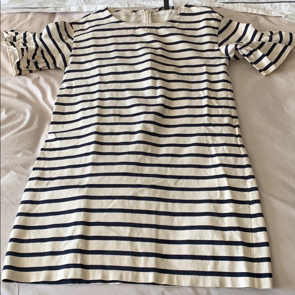 J. Crew blue & white stripe dress